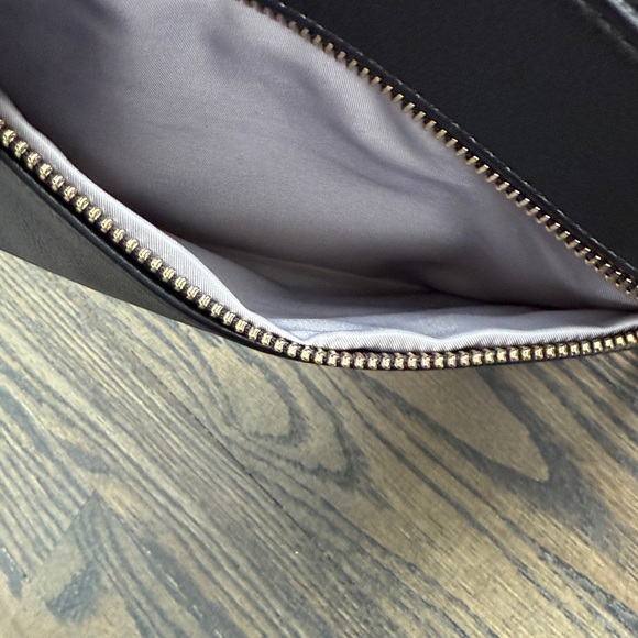 INC Vachetta Crossbody Clutch Handbag Purse Black w Gold Accent Removable Chain - Picture 15 of 17